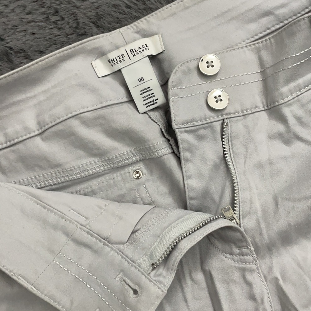 WHBM Crop Leg Light Gray Pant - Picture 6 of 7